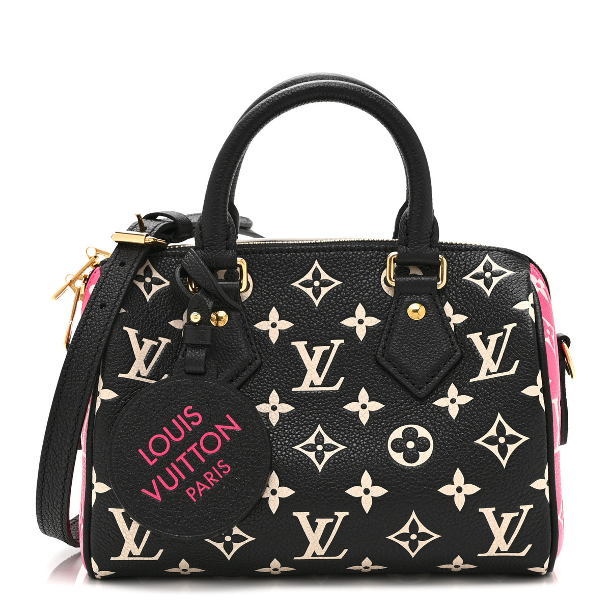 Louis Vuitton Empreinte Monogram Spring in the City Speedy Bandouliere 20 Black White Pink 1 of 10