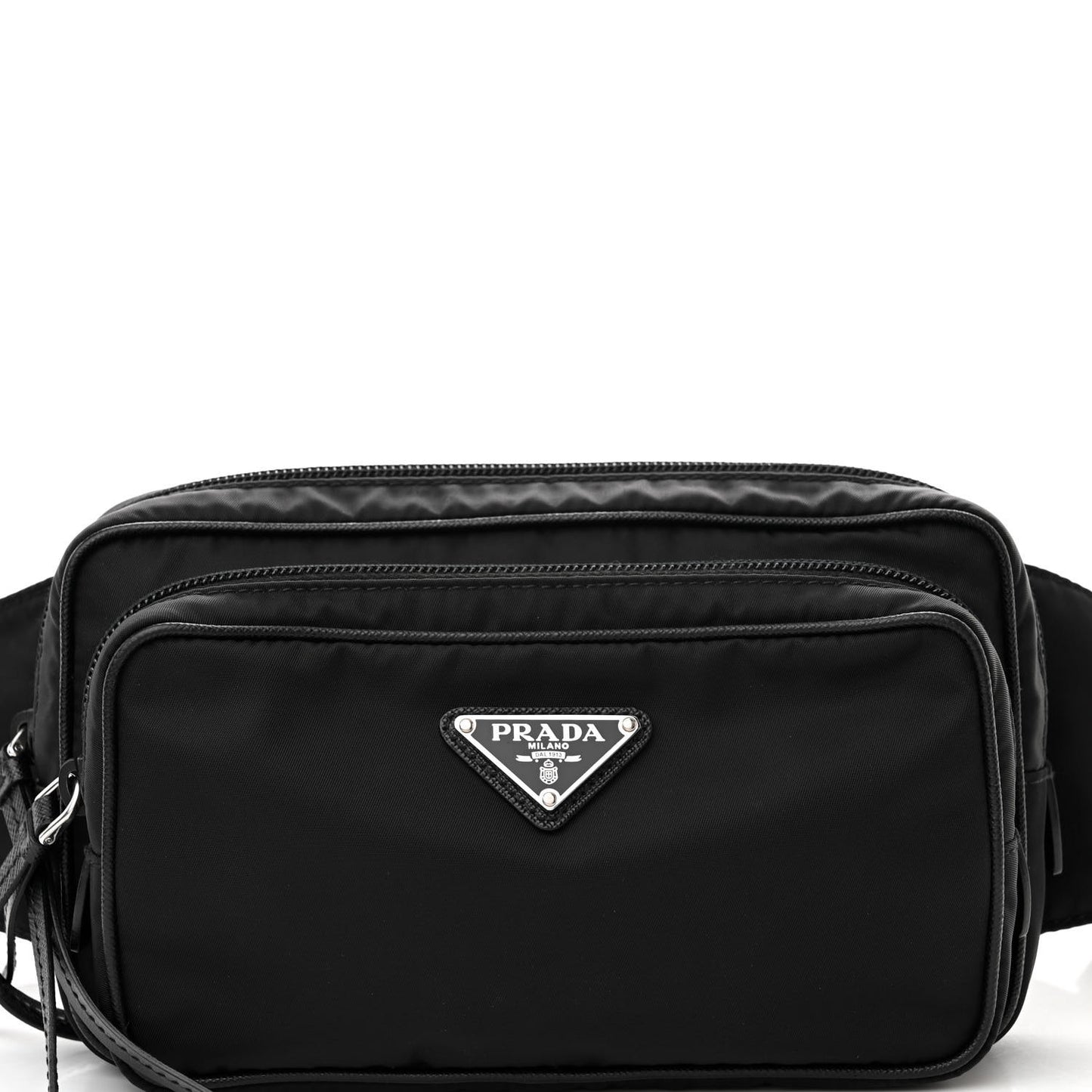 Re-Nylon Saffiano Belt Bag L Black