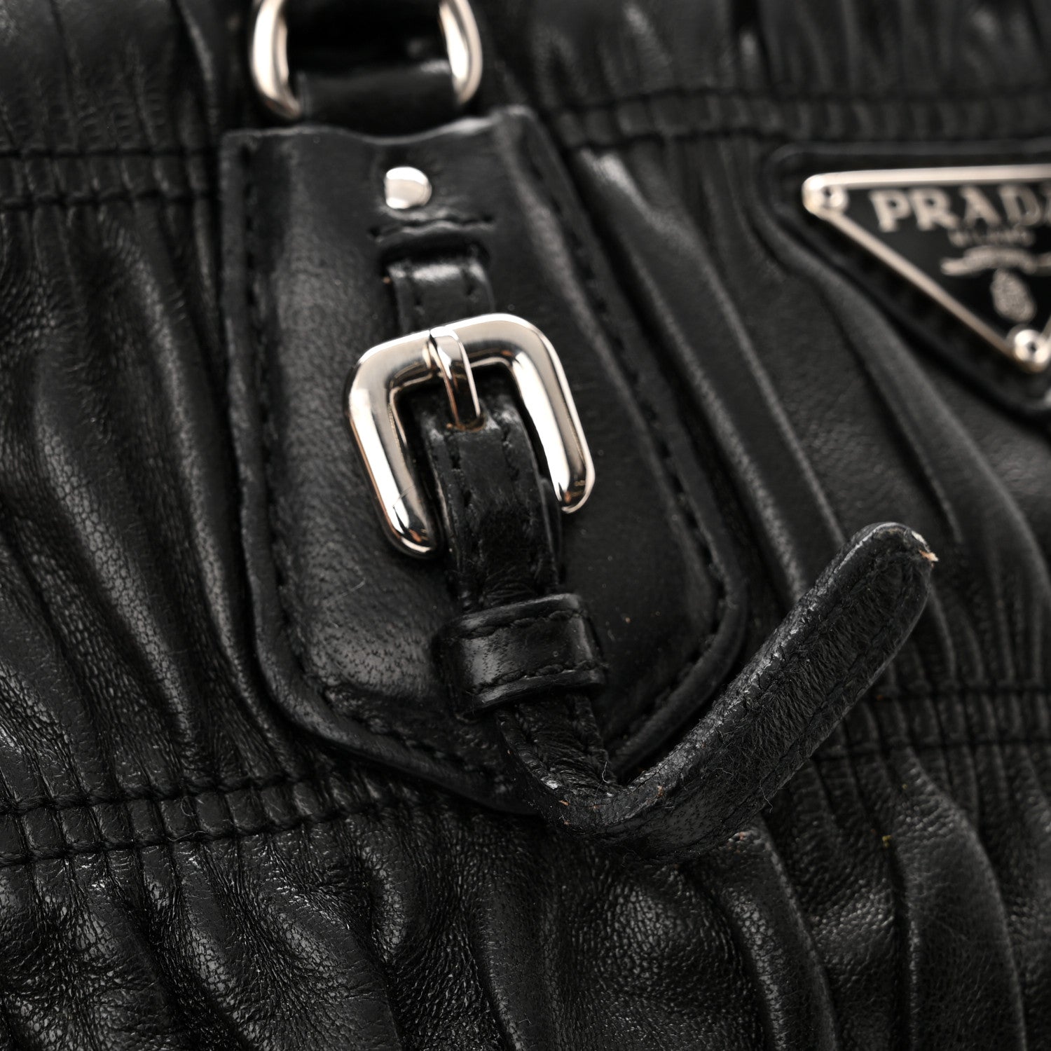Prada Nappa Gaufre Tote Black 8 of 11