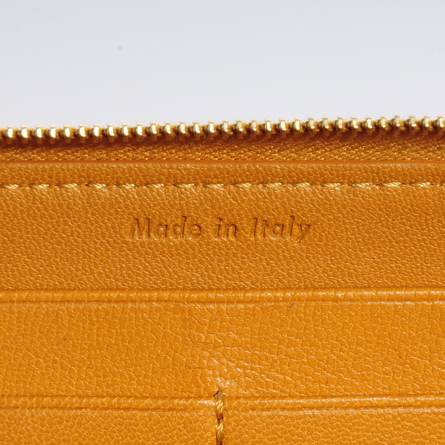 Celine Lambskin Large Zip Around Multifunction Wallet Amber Ocean Blue 6 of 9