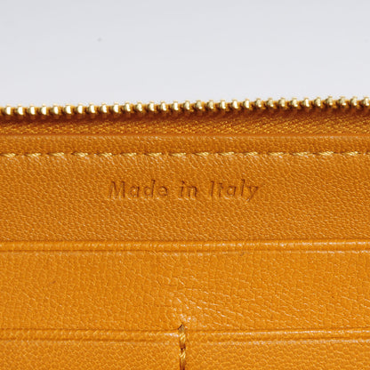 Celine Lambskin Large Zip Around Multifunction Wallet Amber Ocean Blue 6 of 9