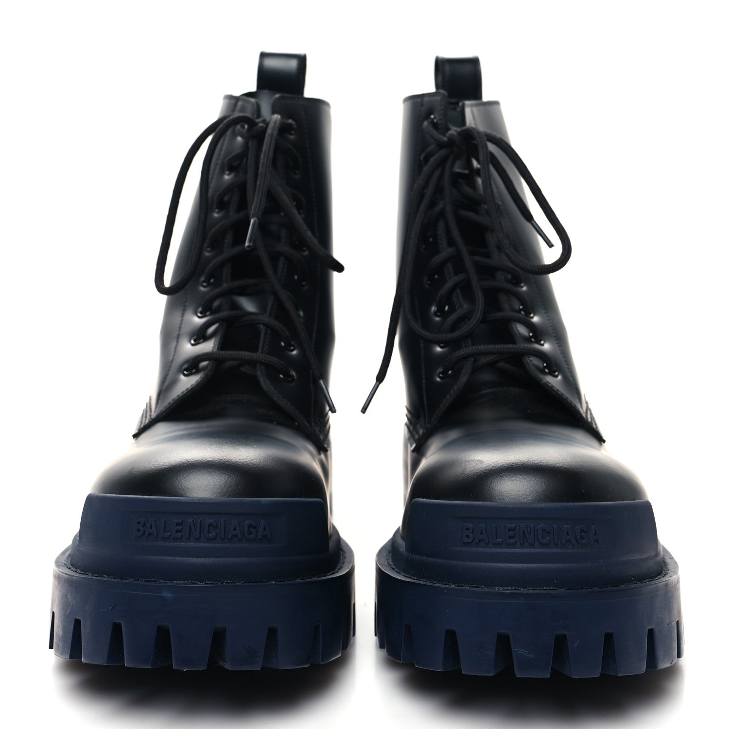 Balenciaga Calfskin Strike 20mm Lace Up Boots 40 Black 2 of 8
