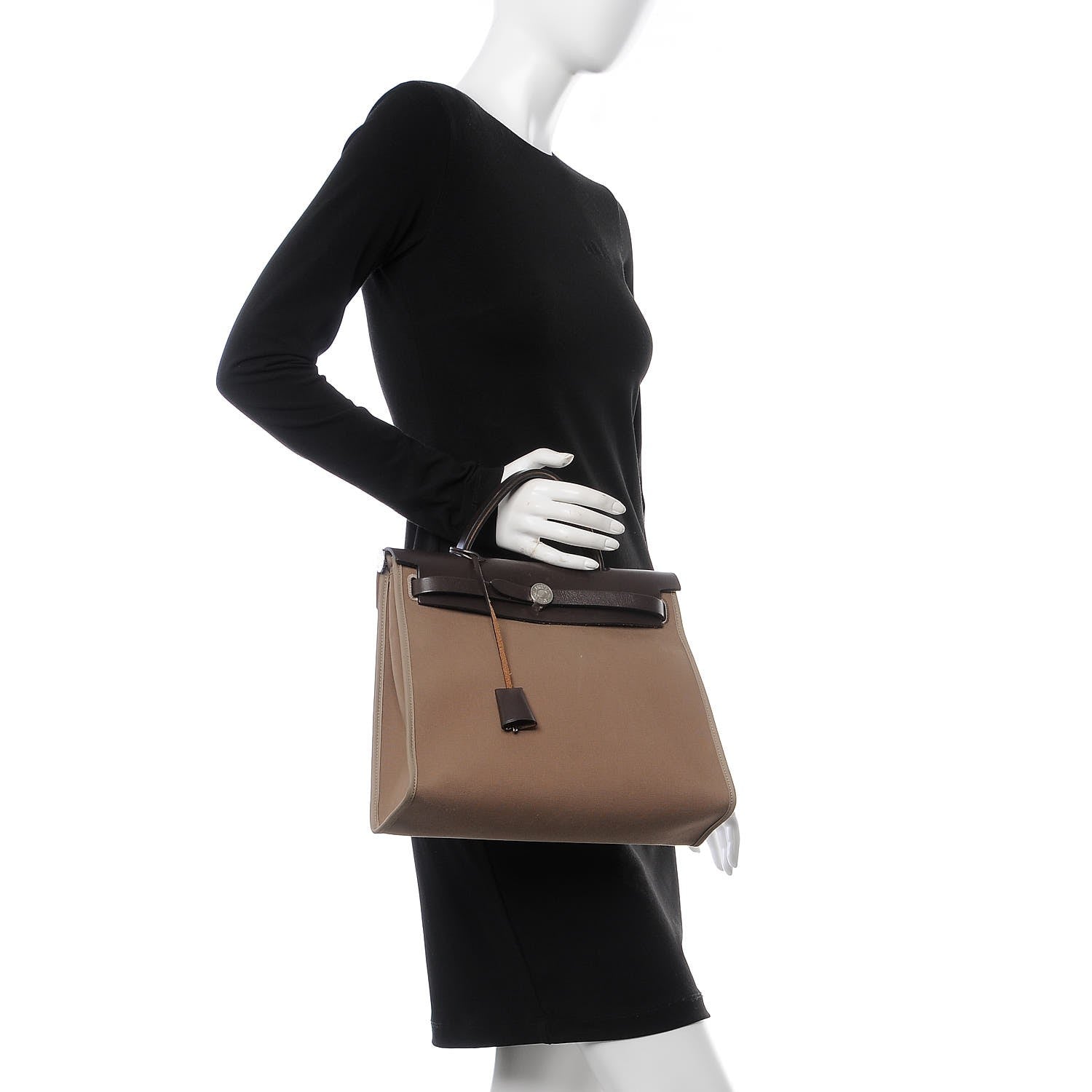 Hermes Vache Hunter Toile Herbag Zip 31 PM Etoupe Ebene 3 of 17