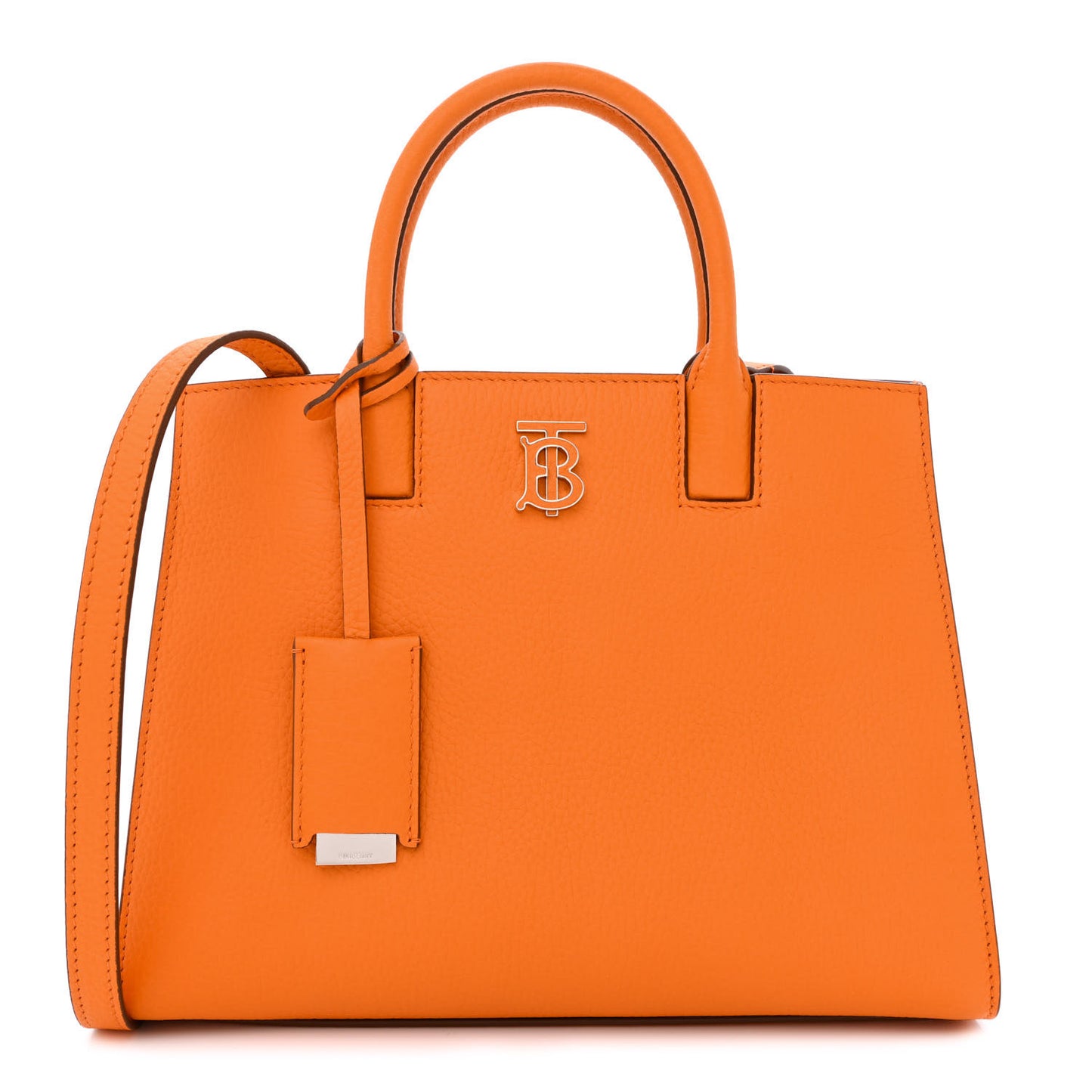Grainy Calfskin Mini Frances Tote Orange