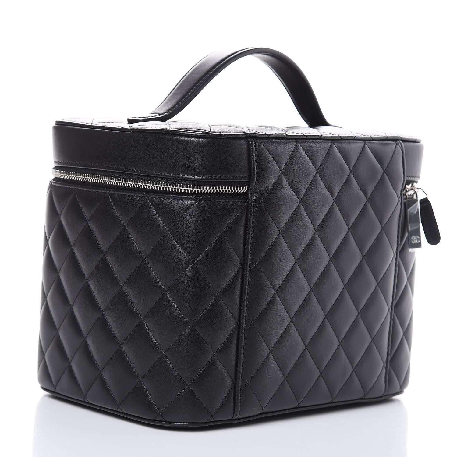 Chanel Lambskin Quilted Small Vanity Pouch Black 3 of 10