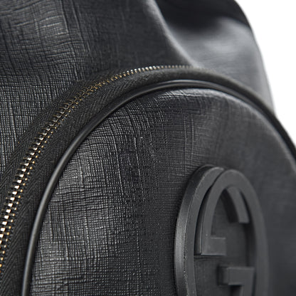 Gucci Coated Canvas Interlocking G Travel Backpack Black 14 of 15