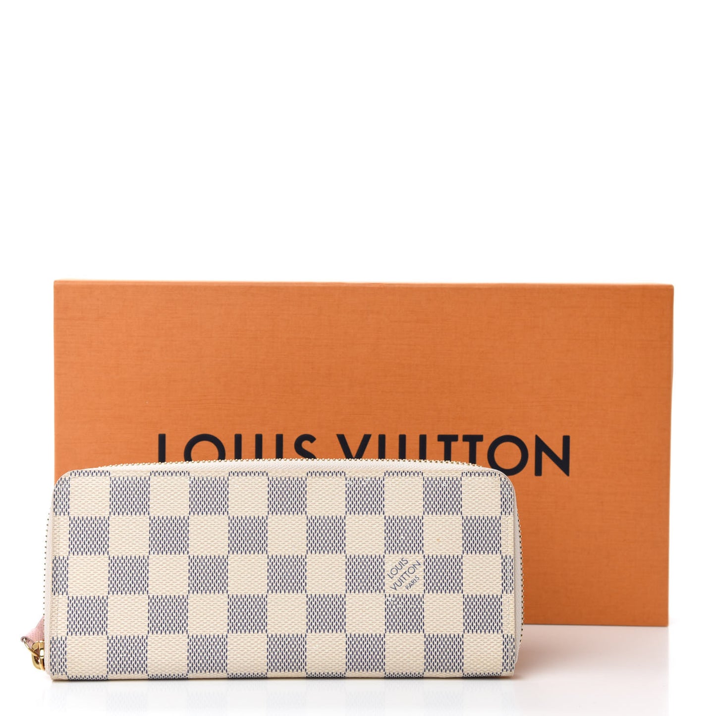 Damier Azur Clemence Wallet Rose Ballerine