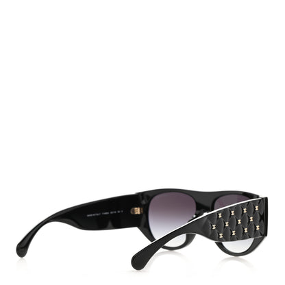 Chanel Acetate Quilted CC Pilot Sunglasses 71465 Black 6 of 8