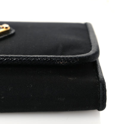 Prada Tessuto Nylon Saffiano 6 Key Holder Black 9 of 10