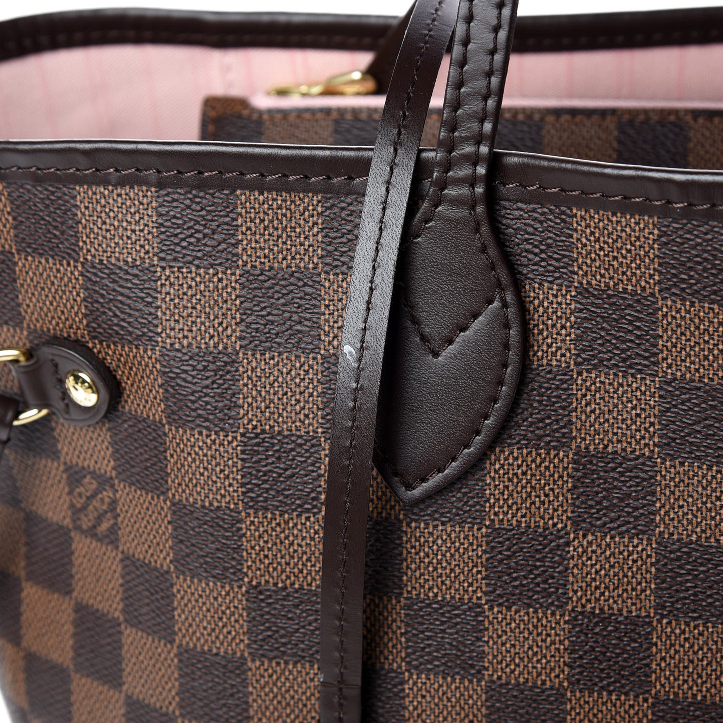 Damier Ebene Neo Neverfull MM Rose Ballerine