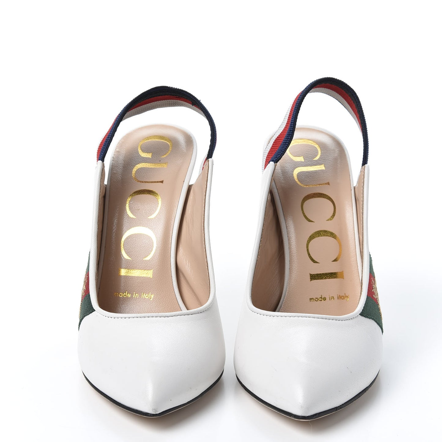 Malaga Kid Web Sylvie High Heel Slingback Pumps 36 White