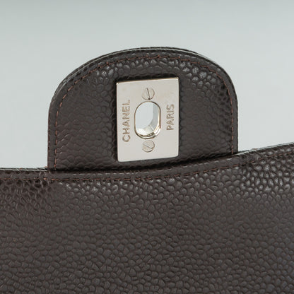 Chanel Caviar Quilted Medium Double Flap Brown 6 of 8