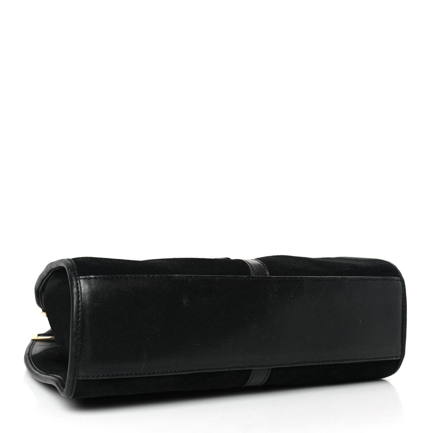 Gucci Suede Bardot Shoulder Bag Black 4 of 12