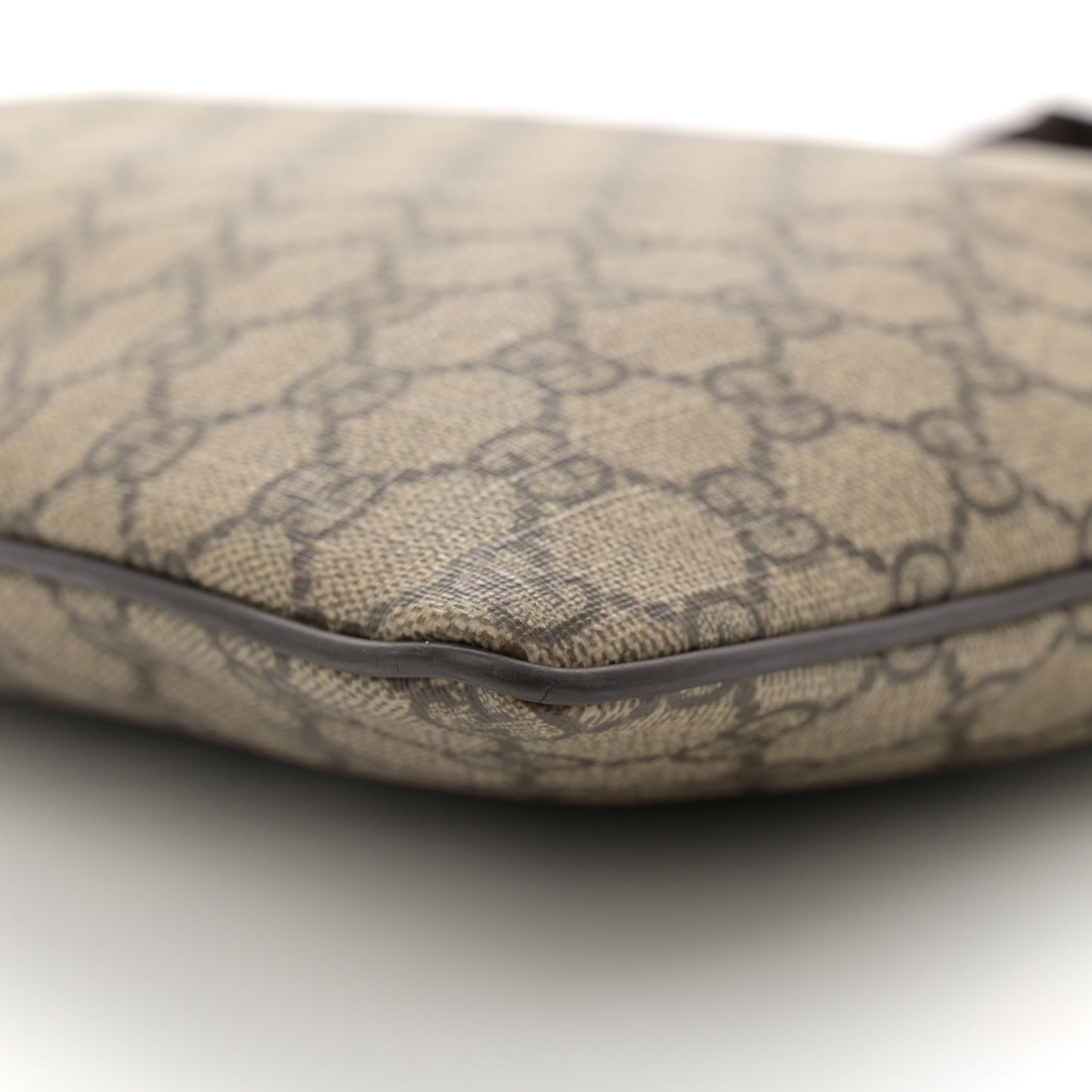 GG Supreme Monogram Medium Flat Messenger Bag Dark Brown