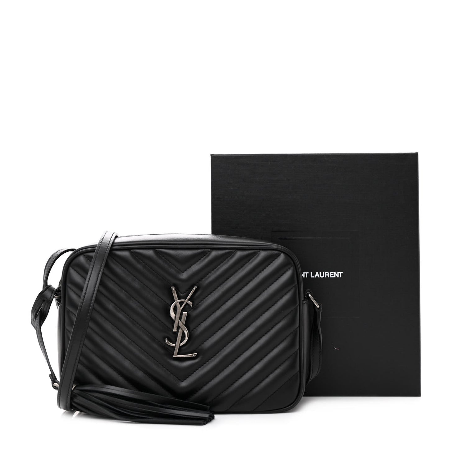 Calfskin Matelasse Monogram Lou Camera Bag Black