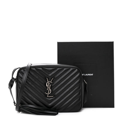 Saint Laurent Calfskin Matelasse Monogram Lou Camera Bag Black 11 of 11