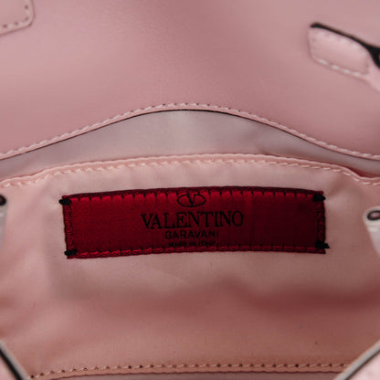 Valentino Garavani Calfskin Rockstud Crossbody Saddle Bag Water Rose 6 of 7