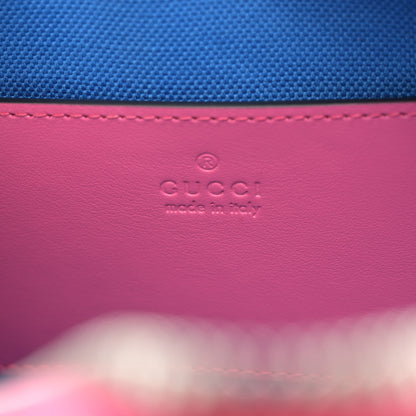 Gucci Calfskin GG Tennis Bi-Color Embossed Mini Duffle Bag Modern Fucsia Modern Blue 6 of 11
