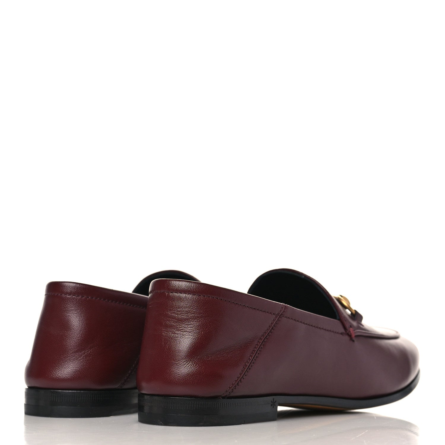 Gucci Lambskin Womens Brixton Horsebit Loafers 37 Vintage Bordeaux 4 of 9