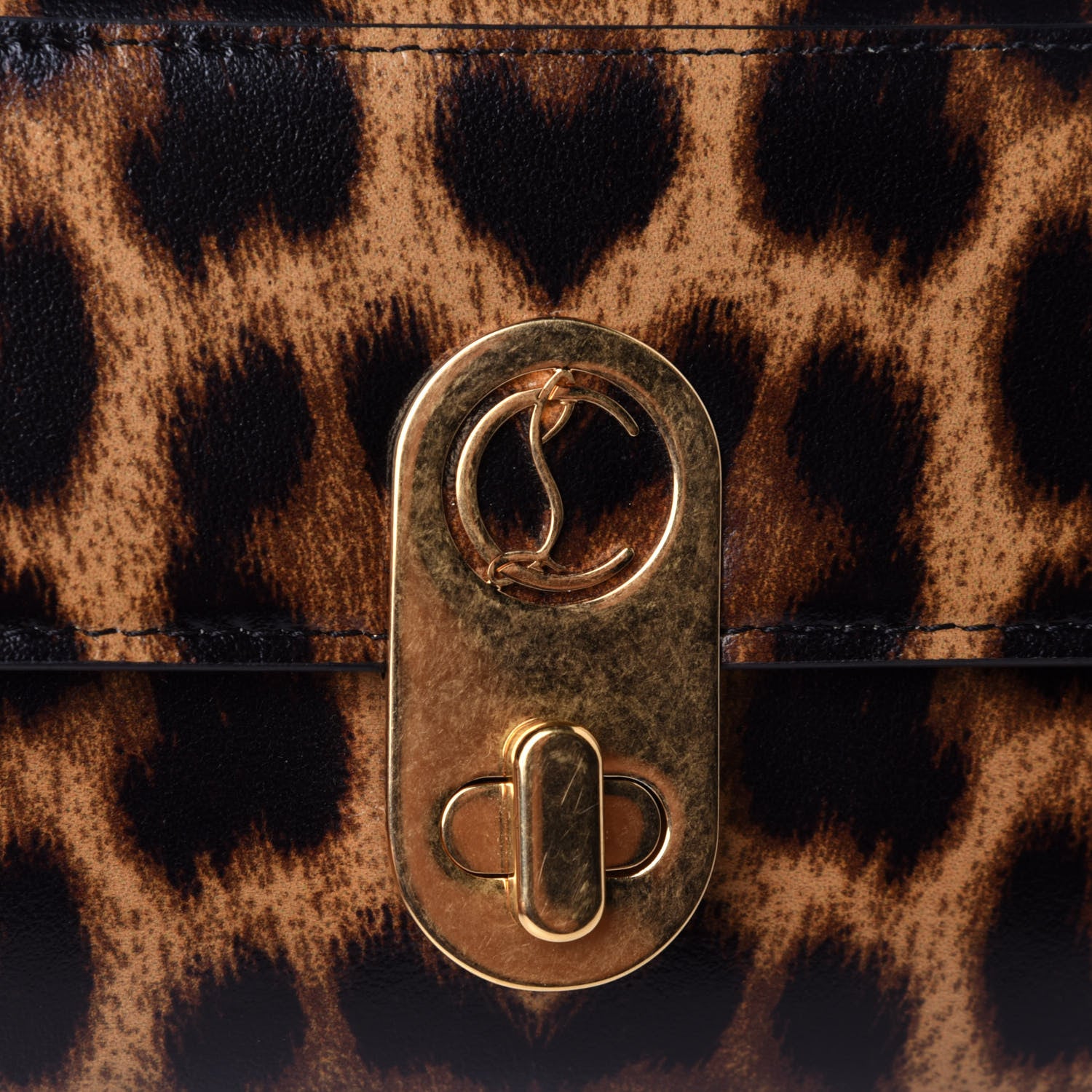 Christian Louboutin Calfskin Leopard Elisa Belt Bag Brown 9 of 9