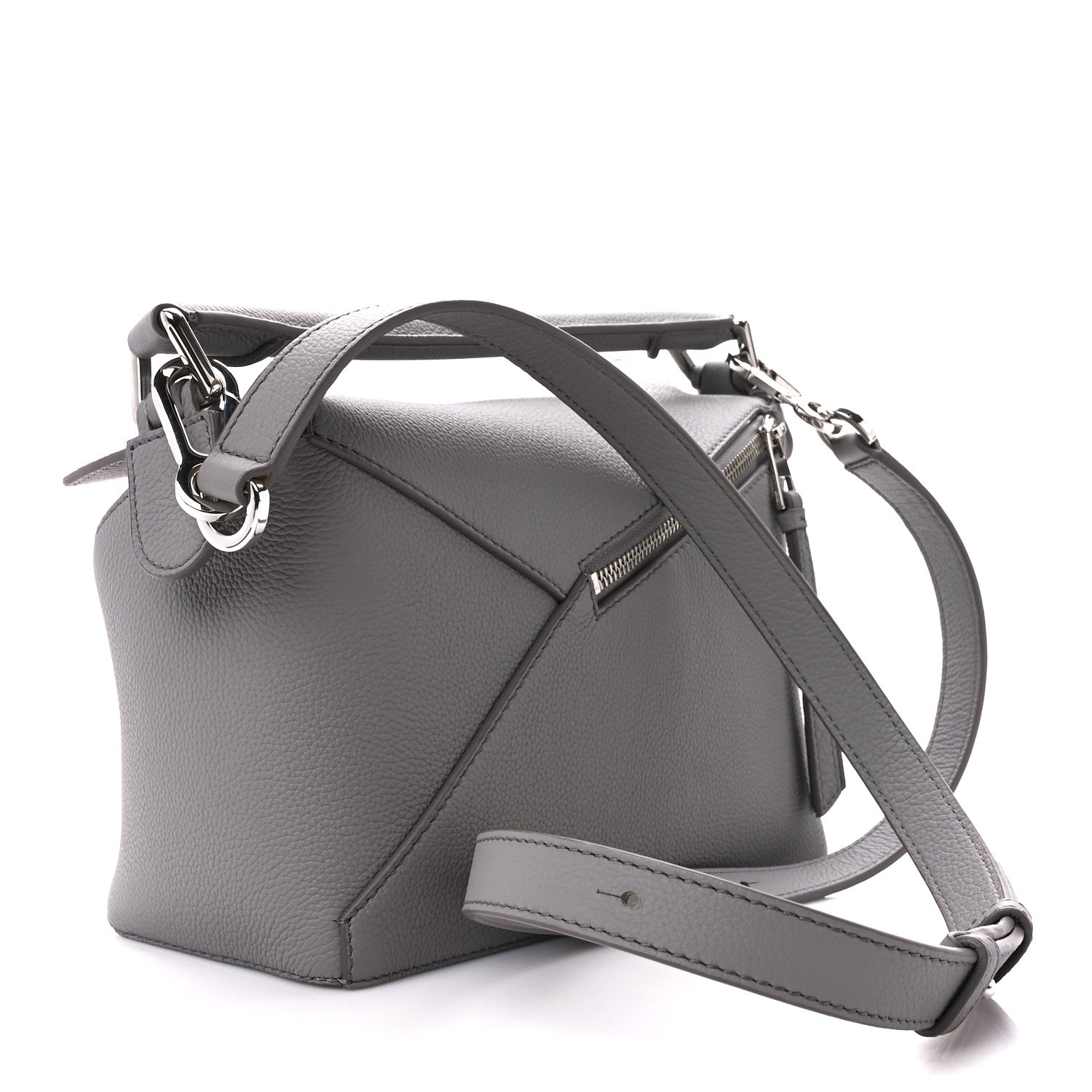 Loewe Soft Grained Calfskin Small Puzzle Edge Bag Pearl Grey 3 of 10