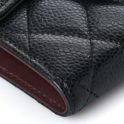 Chanel Caviar Quilted Compact Flap Wallet Black 9 of 11