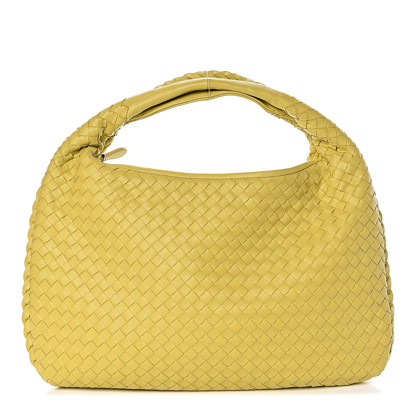 Nappa Intrecciato Medium Veneta Hobo Moutarde