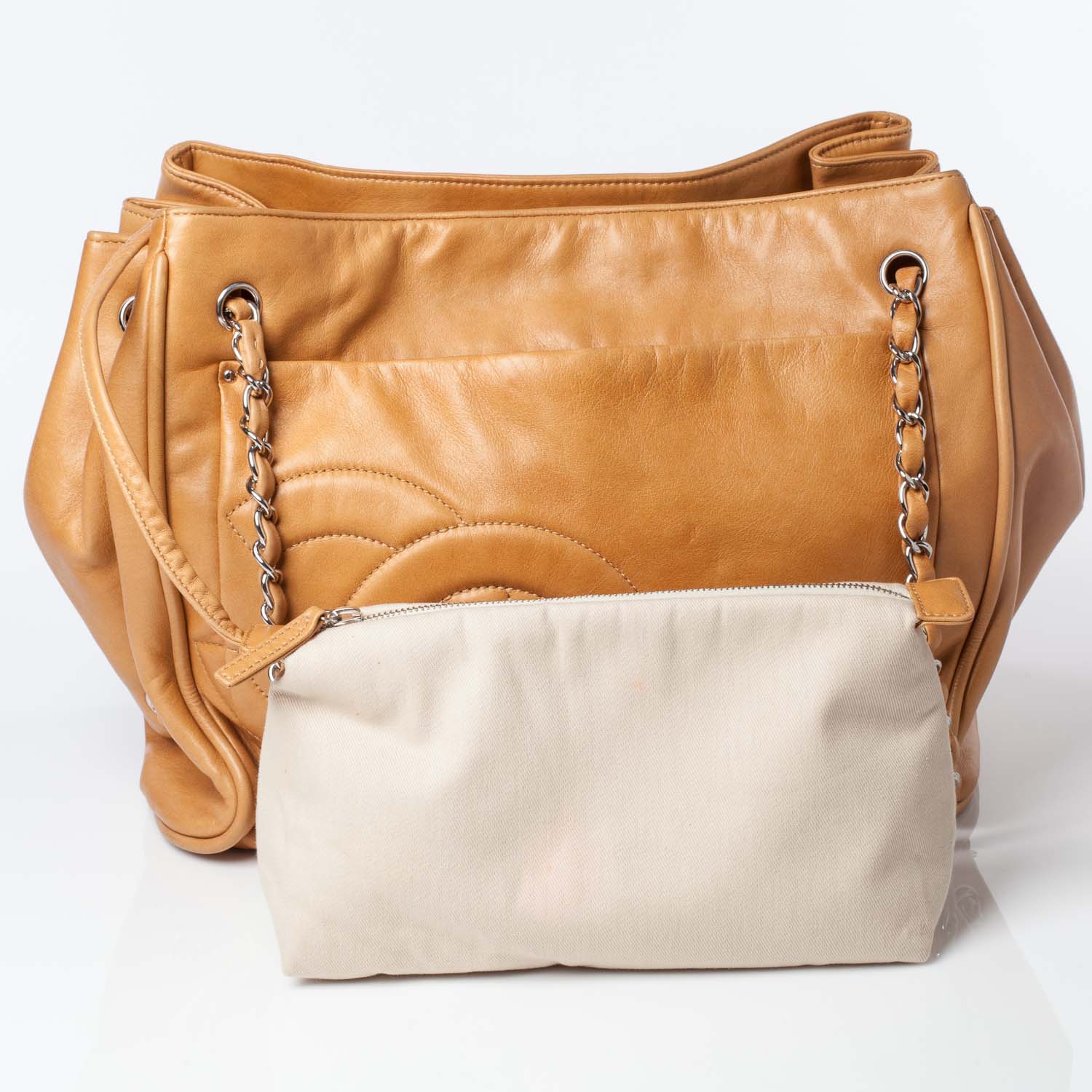 Chanel Leather Diagonal Ligne Large Tote Dark Beige 11 of 11