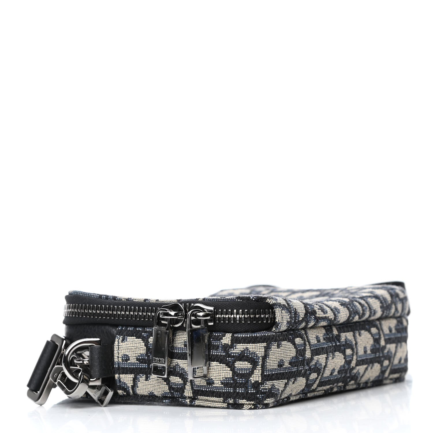 Christian Dior Oblique Pouch Navy Blue 3 of 4
