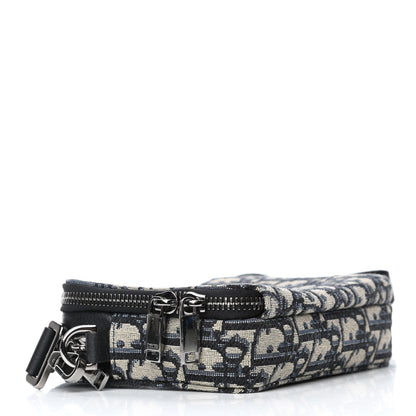 Christian Dior Oblique Pouch Navy Blue 3 of 4
