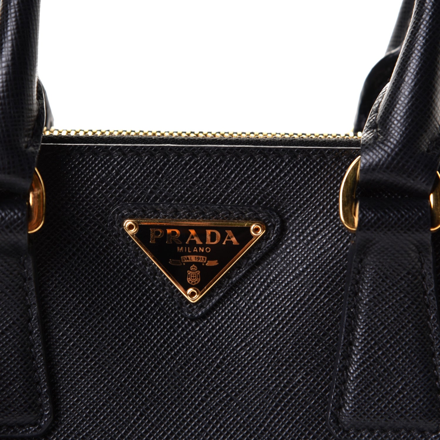 Prada Saffiano Lux Micro Galleria Double Zip Tote Black 11 of 12
