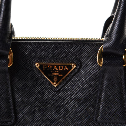Prada Saffiano Lux Micro Galleria Double Zip Tote Black 11 of 12