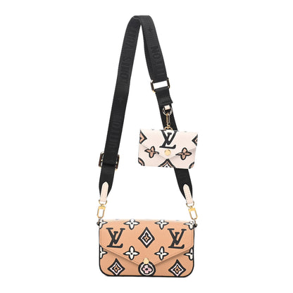 Louis Vuitton Monogram Wild At Heart Felicie Strap & Go Arizona Creme 1 of 8