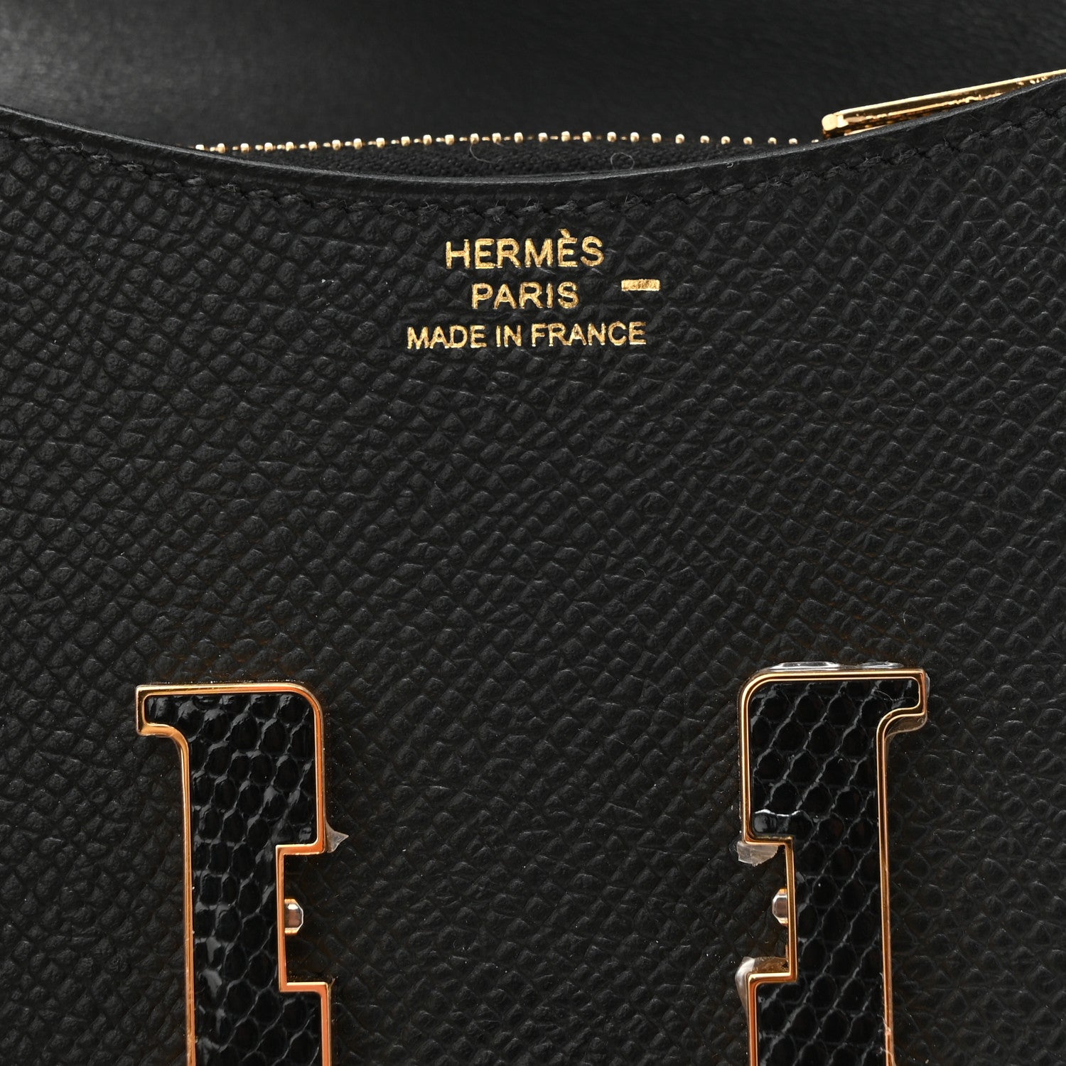 Hermes Epsom Lizard Constance Slim Wallet Black 7 of 9