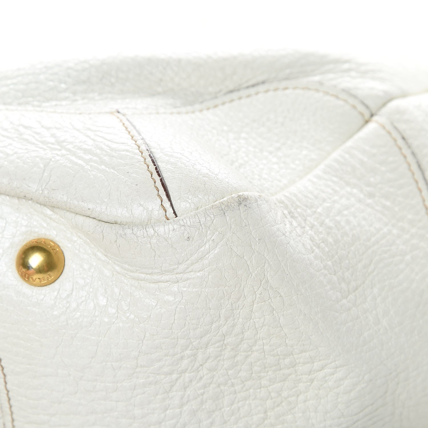 Prada Cervo Lux Chain Shoulder Bag Talco 12 of 20
