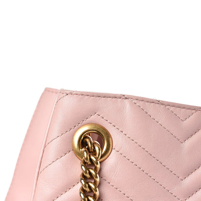 Gucci Calfskin Matelasse Medium GG Marmont Shoulder Tote Bag Perfect Pink 10 of 21
