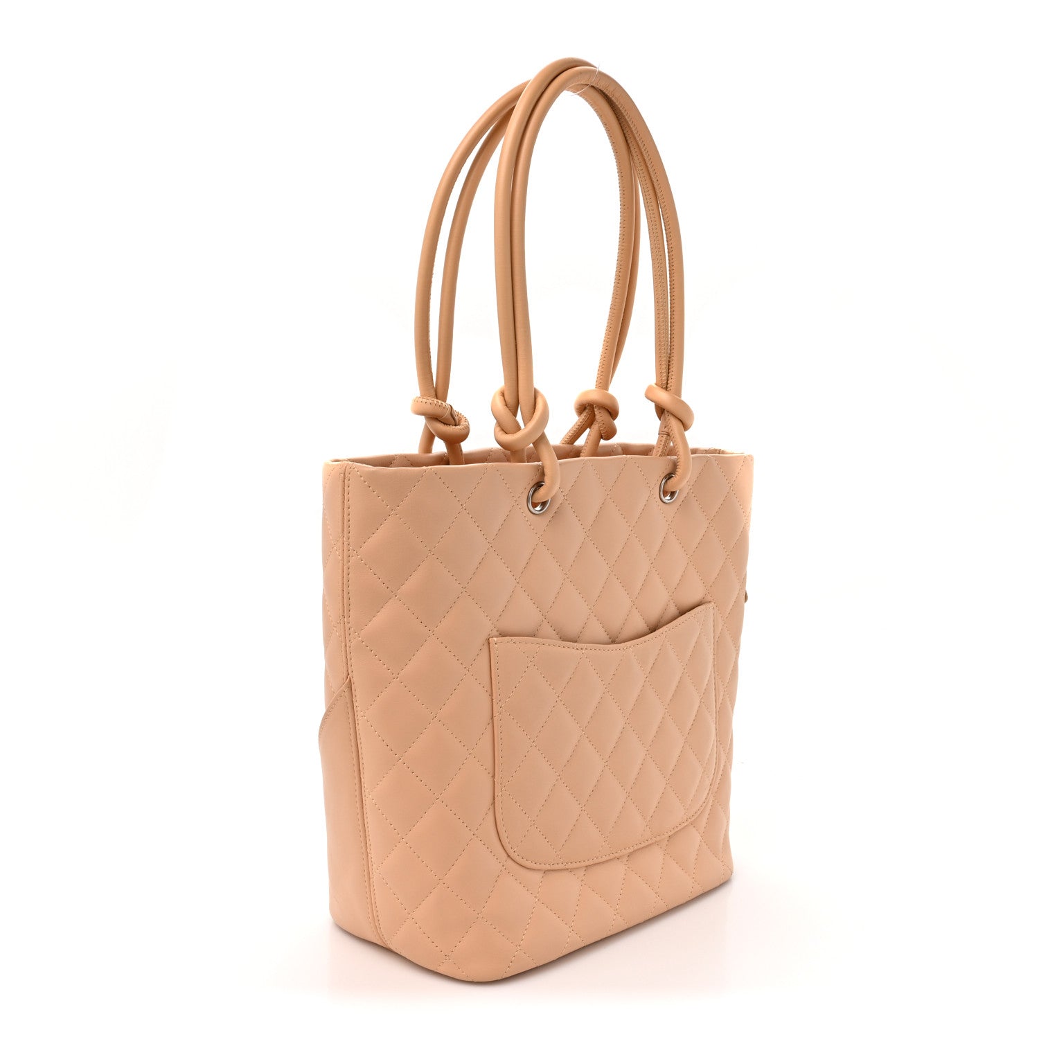 Chanel Calfskin Quilted Medium Cambon Tote Beige Black 3 of 12