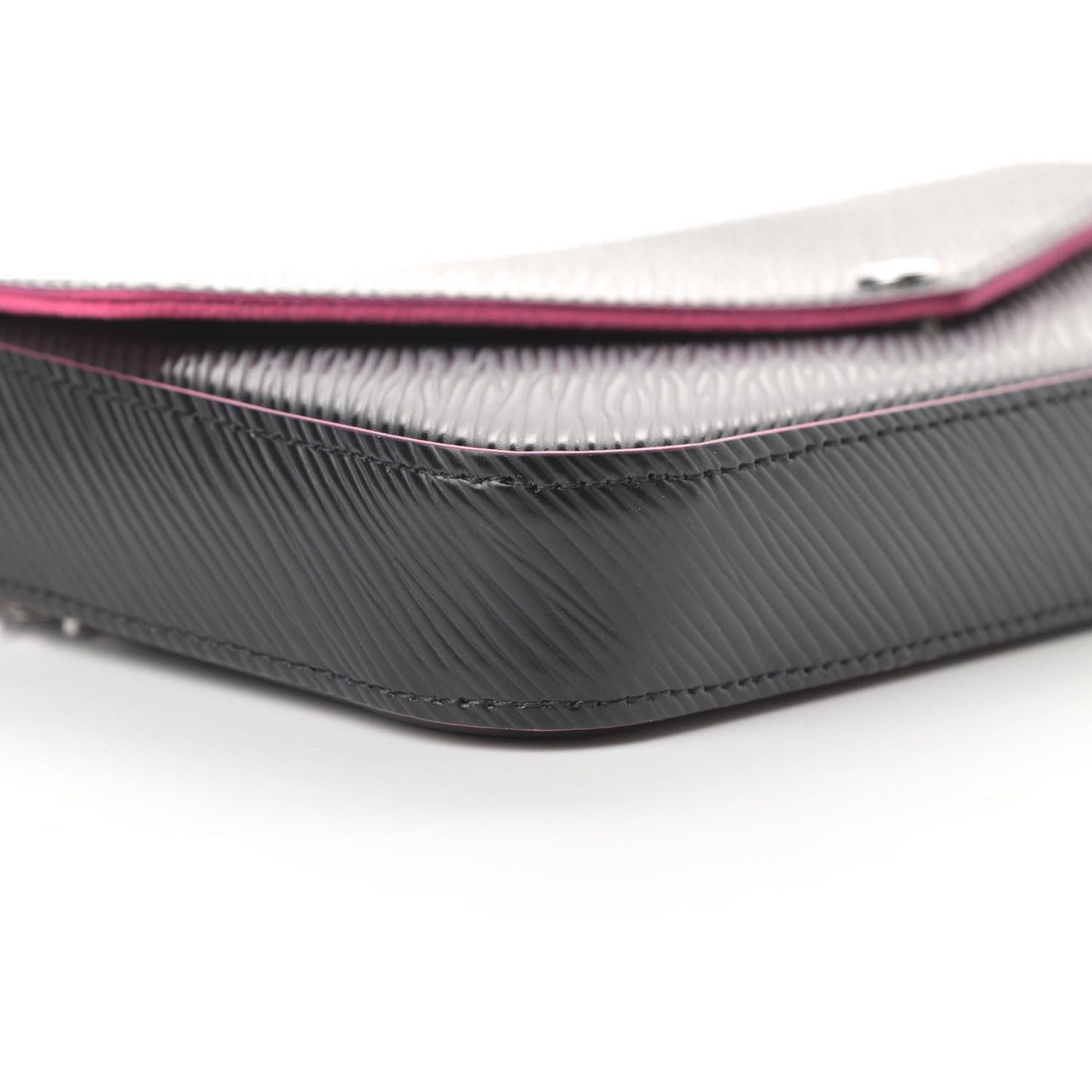 Epi Pochette Felicie Black Hot Pink