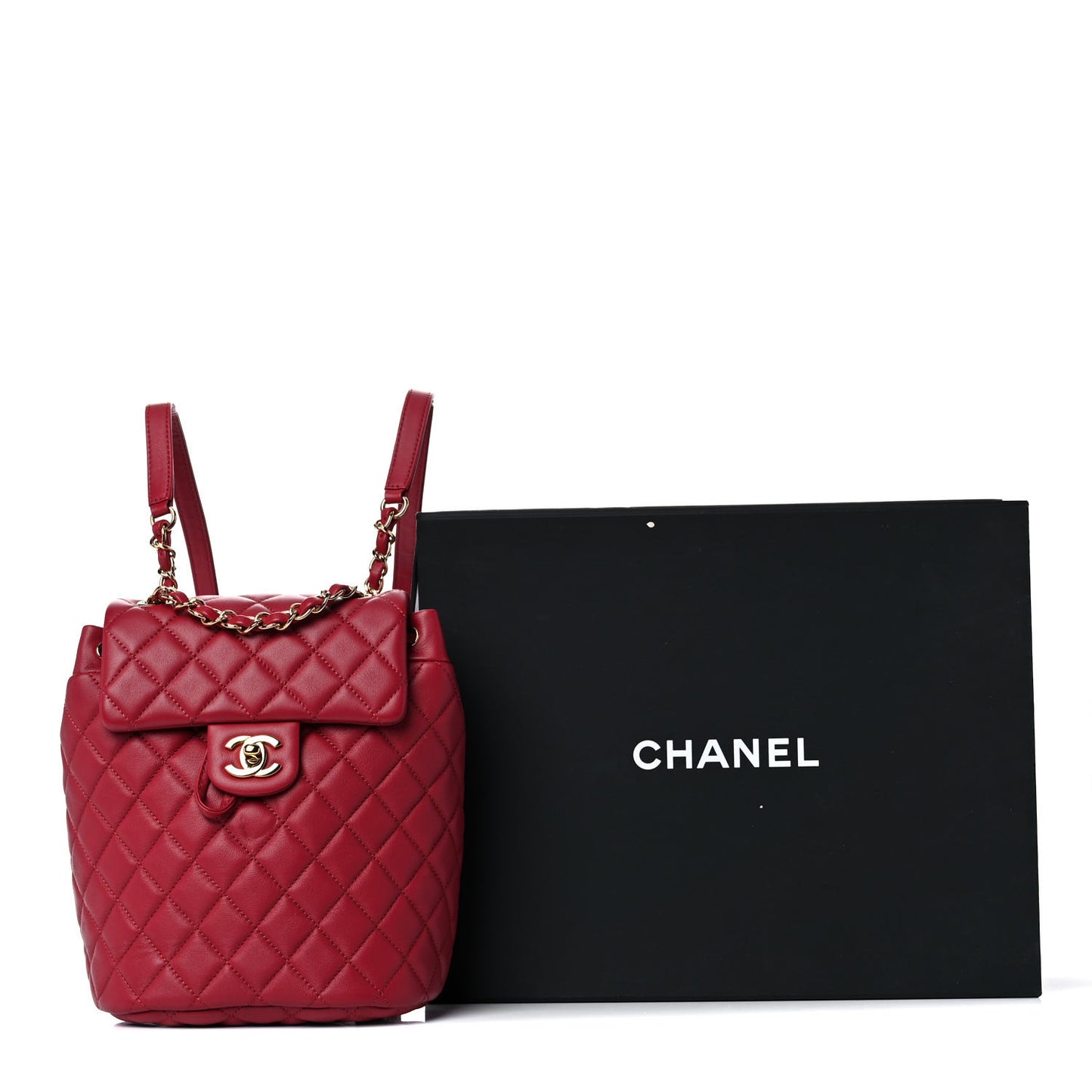 Calfskin Quilted Mini Urban Spirit Backpack Red