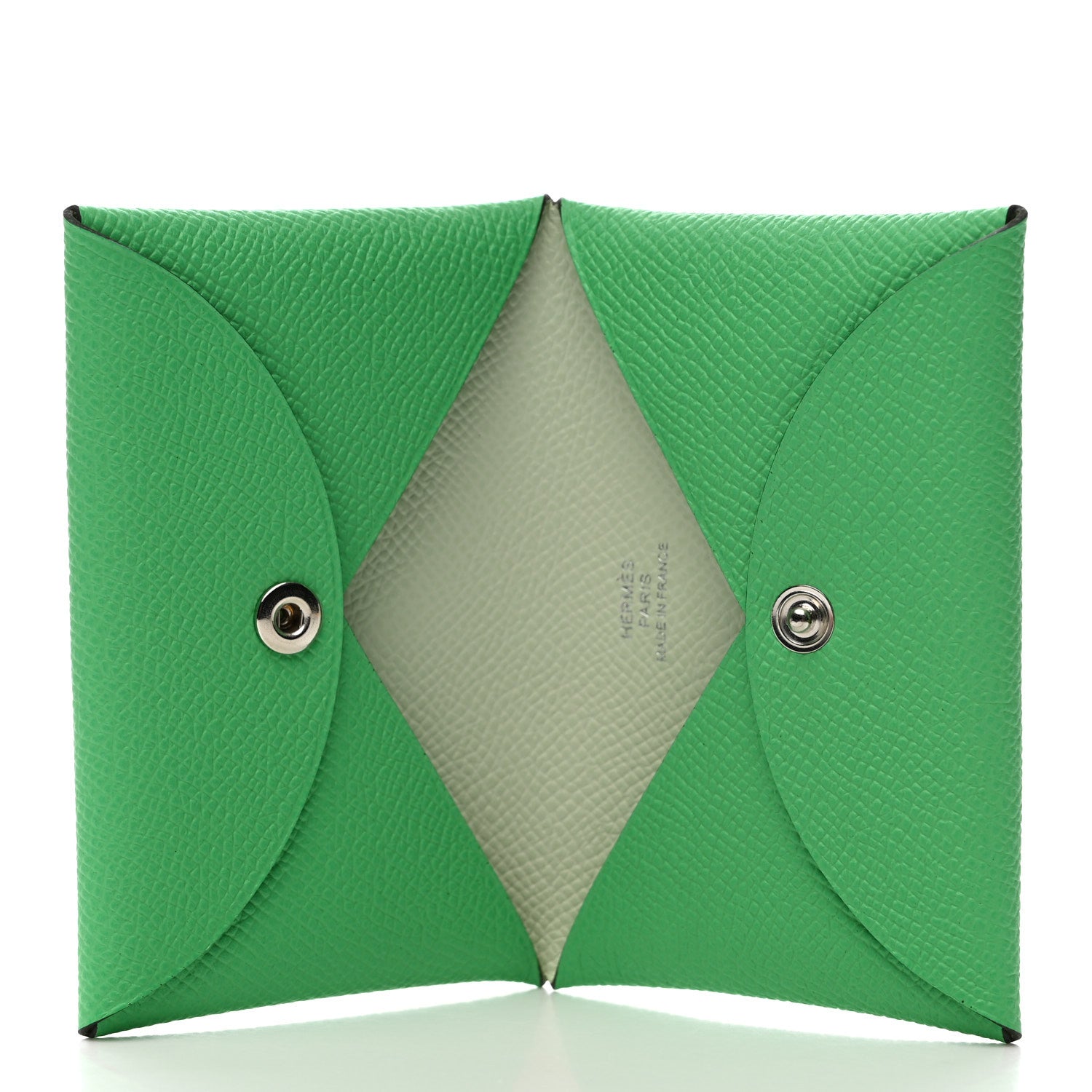 Hermes Epsom Verso Calvi Card Case Vert Comics Vert Fizz 5 of 8