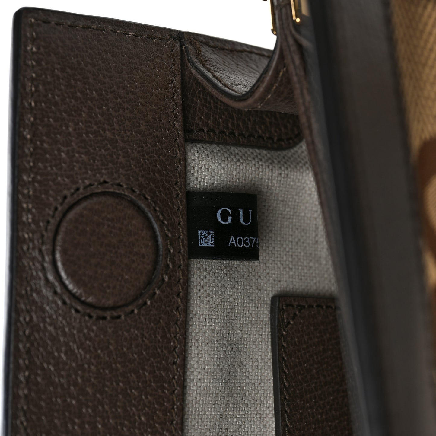Monogram Jumbo GG Textured Dollar Calfskin Web Small Ophidia Chain Shoulder Bag Camel Ebony New Acero