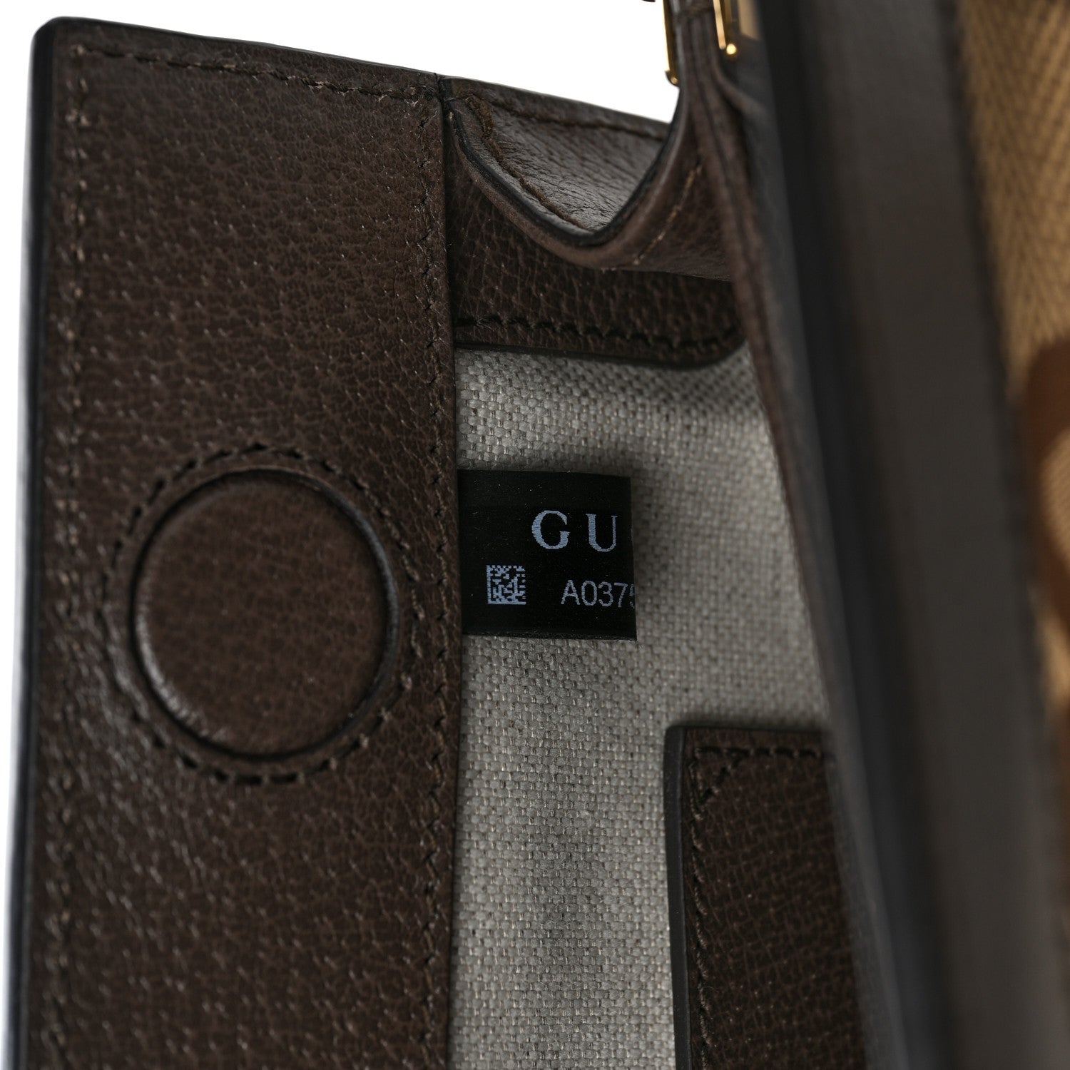 Gucci Monogram Jumbo GG Textured Dollar Calfskin Web Small Ophidia Chain Shoulder Bag Camel Ebony New Acero 7 of 9