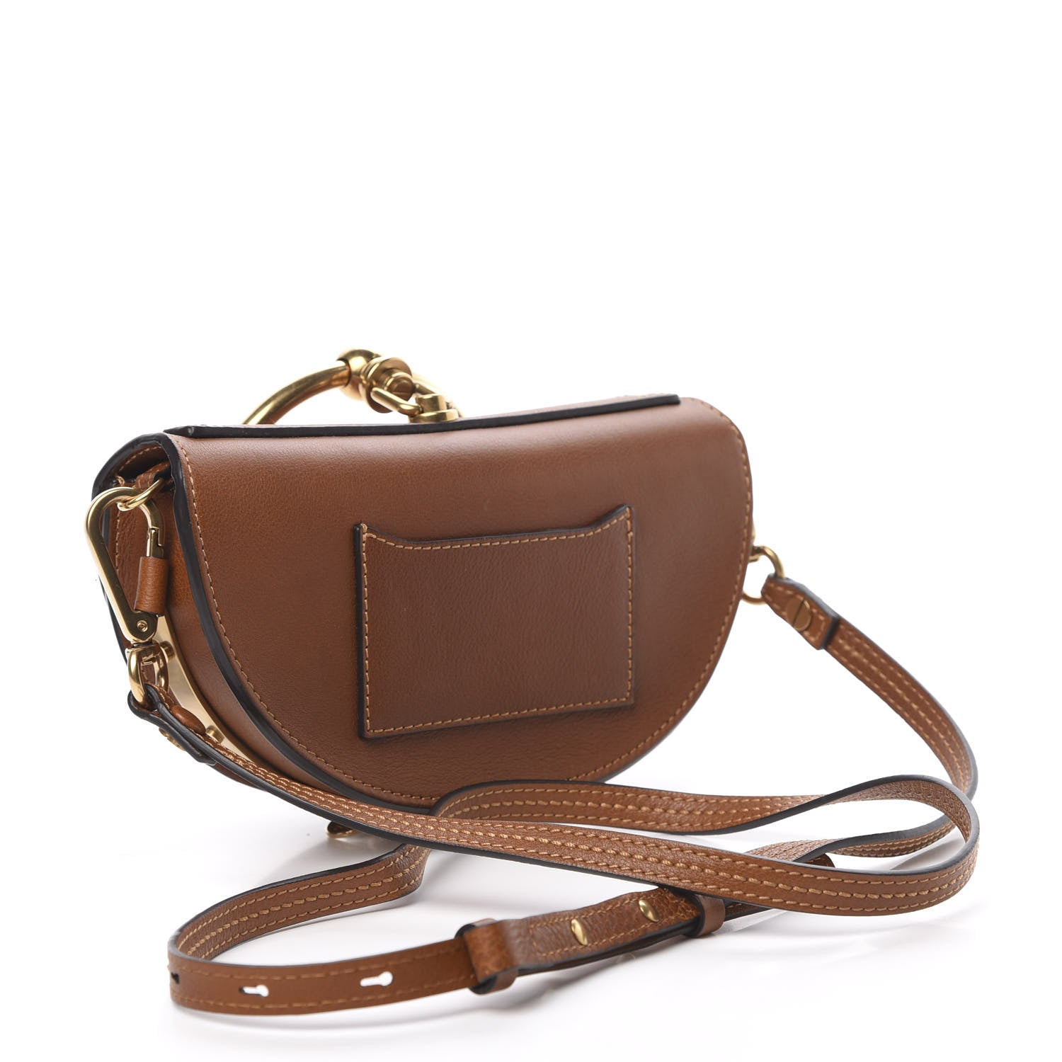 Chloe Calfskin Small Nile Bracelet Minaudiere Bag Caramel 3 of 12
