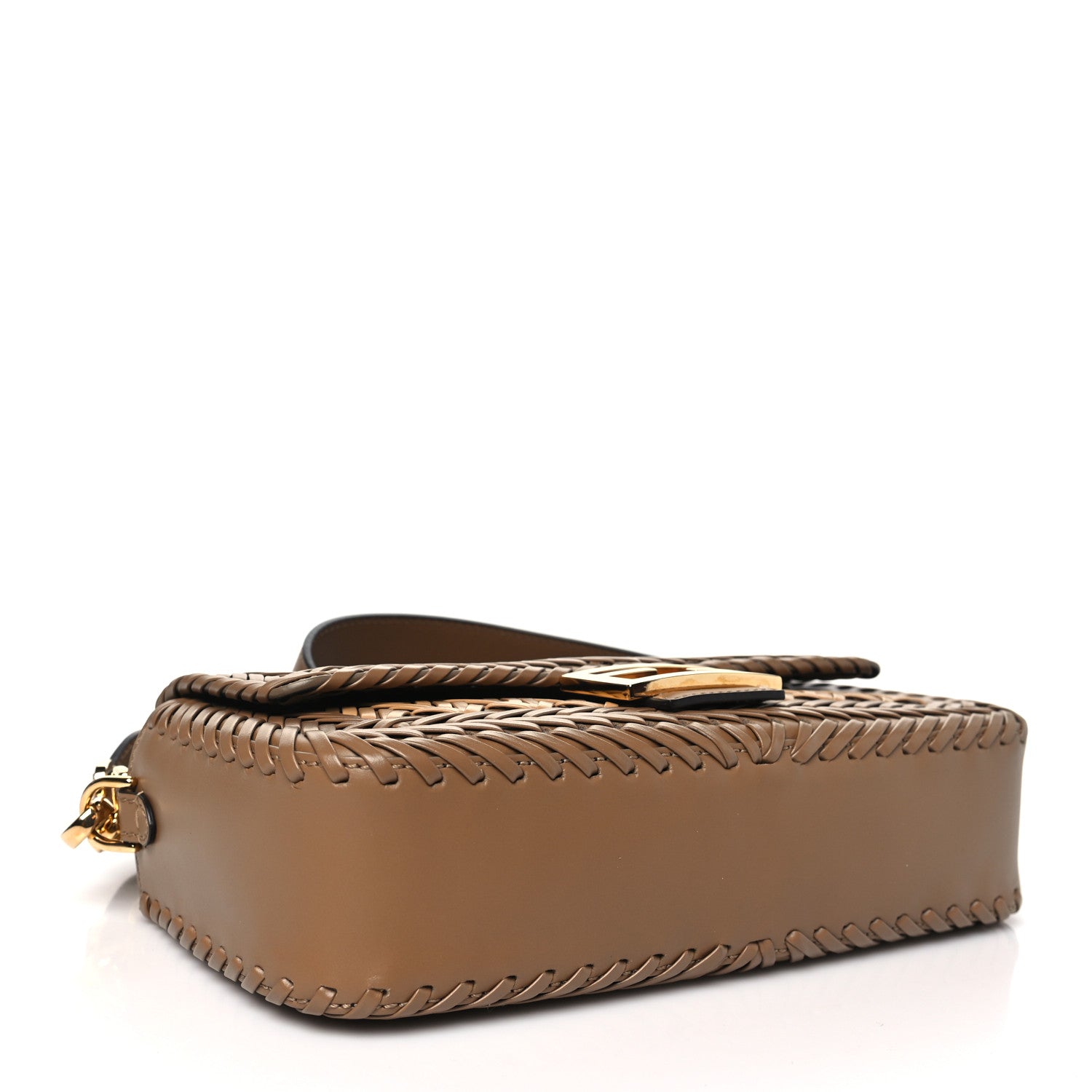 Fendi Vitello King Ceylon Intreccio Baguette  Sand 4 of 10