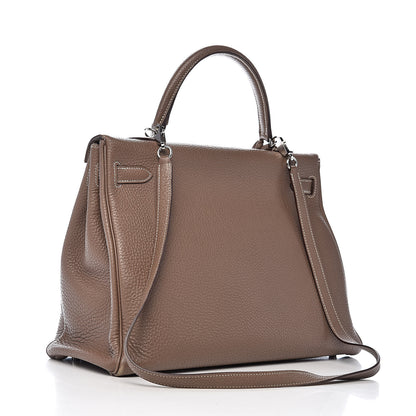 Hermes Togo Kelly Retourne 35 Etoupe 3 of 42