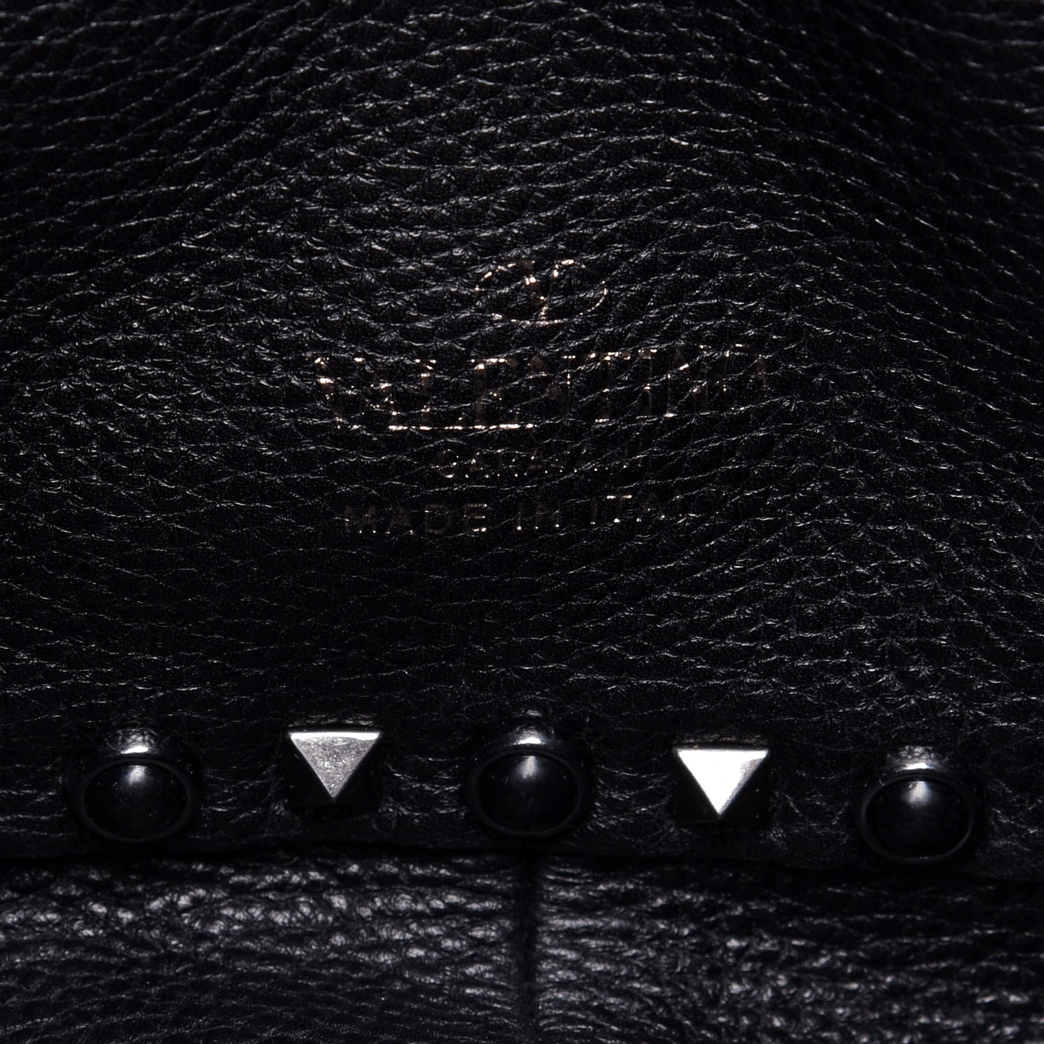 Valentino Garavani Grained Calfskin Medium Rolling Rockstud Reversible Tote Black 5 of 9