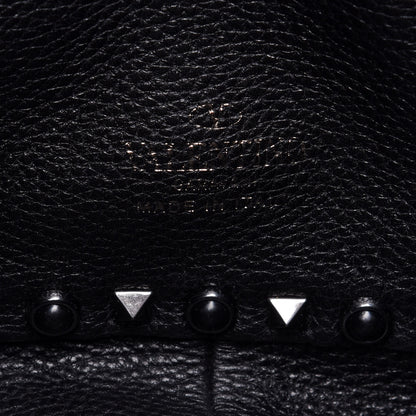 Valentino Garavani Grained Calfskin Medium Rolling Rockstud Reversible Tote Black 5 of 9
