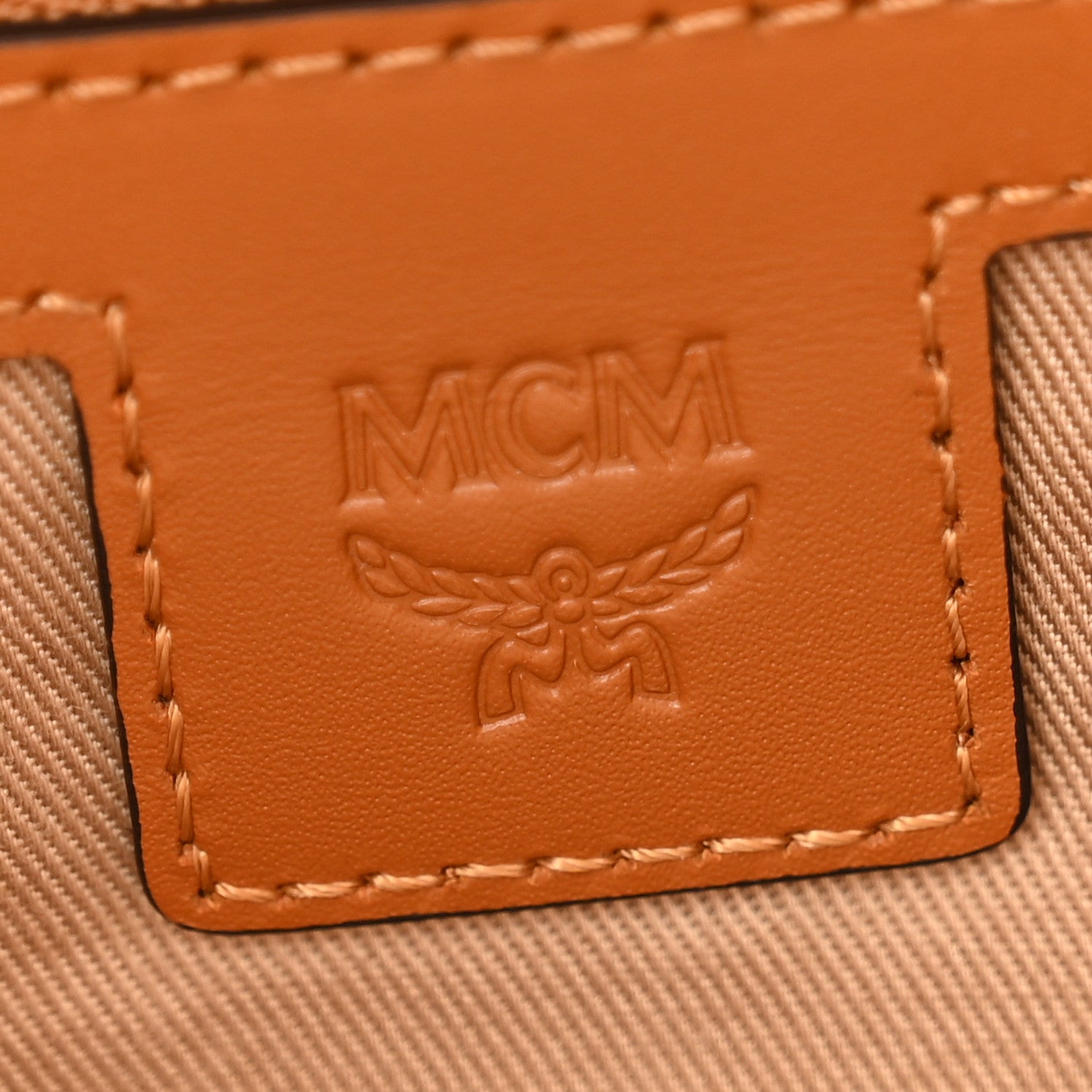 MCM Visetos Medium Crossbody Pouch Cognac 6 of 12