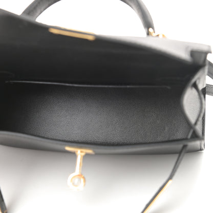 Hermes Epsom Mini Kelly Sellier 20 Black 5 of 11