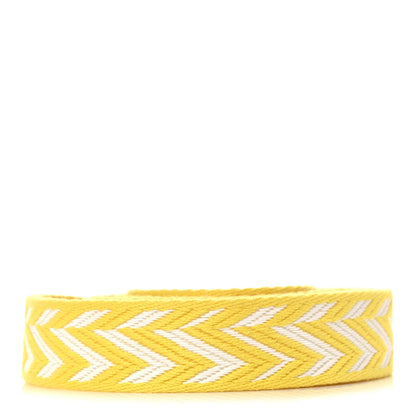 Hermes Toile Swift 25mm Sangle ZigZag Shoulder Strap Jaune de Naples White 2 of 5